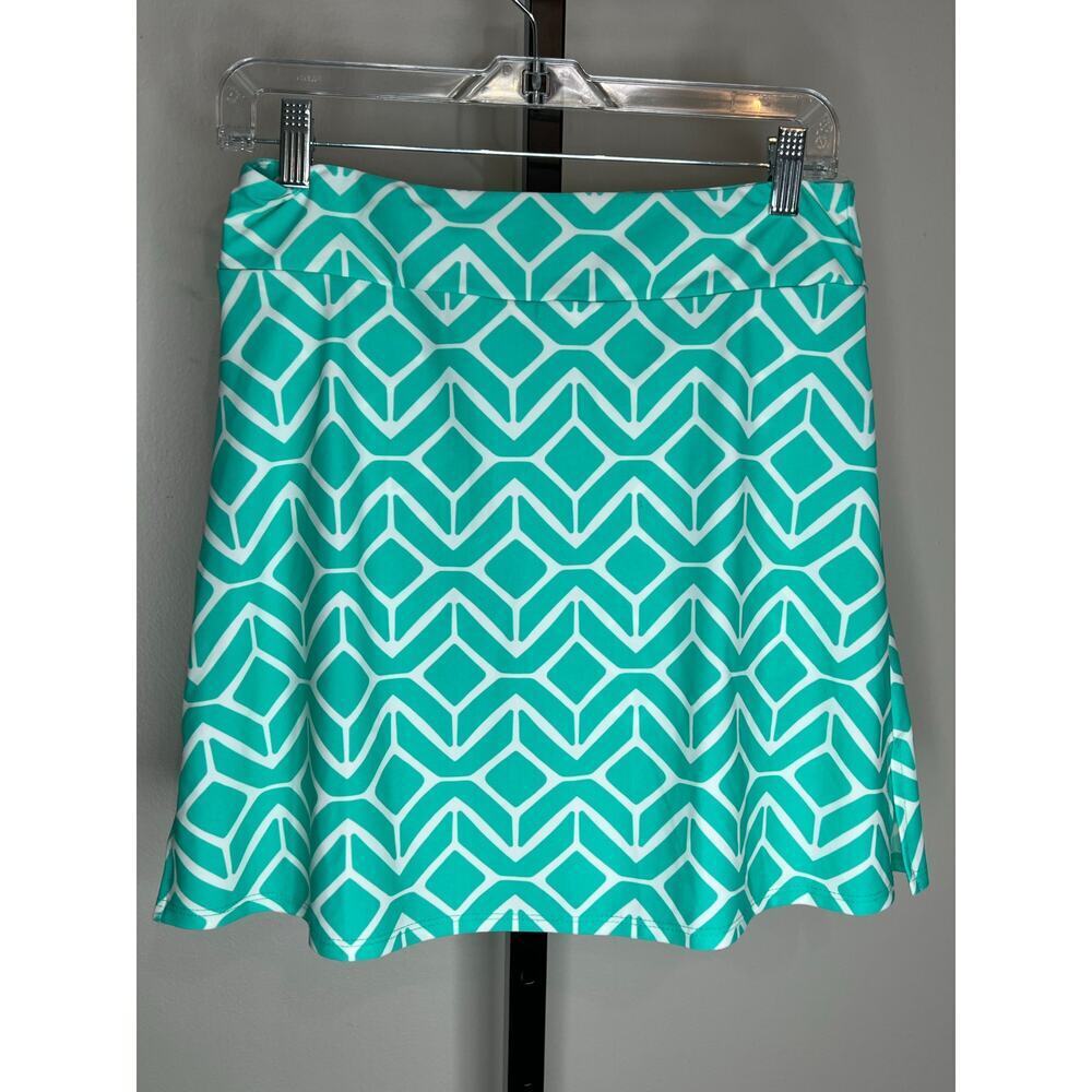 Jude Connally Sonia Skort Aqua Geo Lattice Print XS NWOT